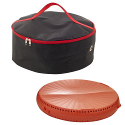 Poche ronde noire pour pizza réutilisable et bento  H150mm - 5 unités