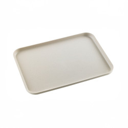 Huskly plateau remployable composite beige - 380x268x16mm - 20 unités