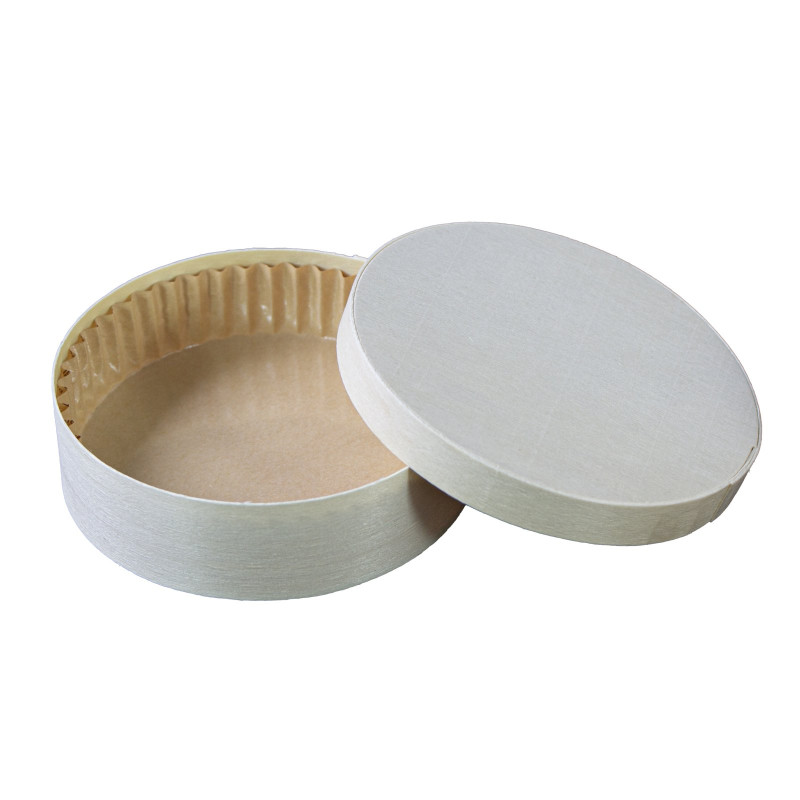Boîte ronde bois FSC mix + papier ing - cuisson four  H40mm 350ml - 10 unités