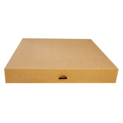Boite pâtissière carton kraft brun  - 32 cm x 32 cm x 5 cm - 50 unités