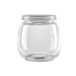Bocal en verre sphérique avec bouchon en pp -300ml - 60 unités