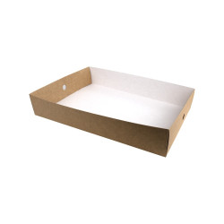 Plateau en carton kraft 450x308, H79 mm - 100 unités
