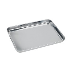 Plateau en acier inoxydable - 31x24x2,5cm - 10 unités