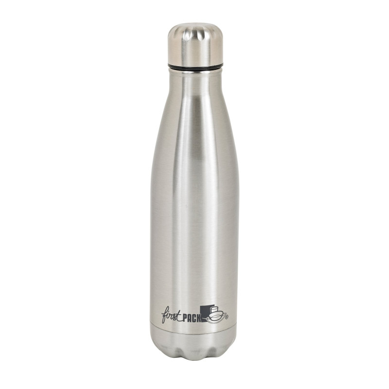 NOXBOTTLE Bouteille à eau inox double paroi isotherme avec bouchon  - 500 ml - 3,5 cm x 7 cm x 26,5 cm. - 12 unités