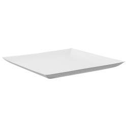 Assiette carrée blanche en pulpe "BioNChic"  - 18 cm x 18 cm - 100 unités