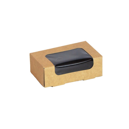 Boîte sushi avec fenêtre antibuée pour 4-6 pieces 120x70mm H40mm - 50 unités