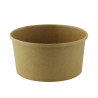 Saladier rond en carton kraft "Buckaty" 900 ml Diam: 15 cm 15 x 12,9 x 7,5 cm - 45 unités