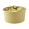 Saladier rond en carton kraft "Buckaty" 900 ml Diam: 15 cm 15 x 12,9 x 7,5 cm - 45 unités