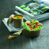 Saladier rond en carton kraft "Buckaty" 900 ml Diam: 15 cm 15 x 12,9 x 7,5 cm - 45 unités