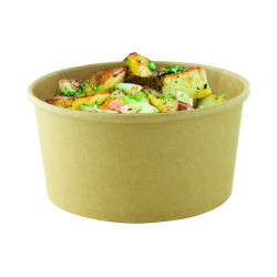 Saladier rond Buckaty en carton kraft brun 750ml Ø150mm - 45 unités