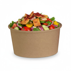 Saladier kraft "Buckaty" multi-usage sans plastque Ø185mm 185x160, H65 mm - 45 unités