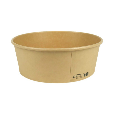 Saladier "Buckaty" multi-usage en fibre de bambou  - 1200 ml - 18,5 cm x 16 cm x 6,5 cm. - 45 unités