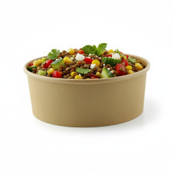 Saladier kraft "Buckaty" multi-usage sans plastic Ø150mm 150x130, H50 mm - 45 unités