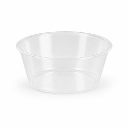 Caissette de cuisson plastique PS ronde translucide 120 ml Diam: 9,2 cm 9,2 x 2,7 cm - 1000 unités