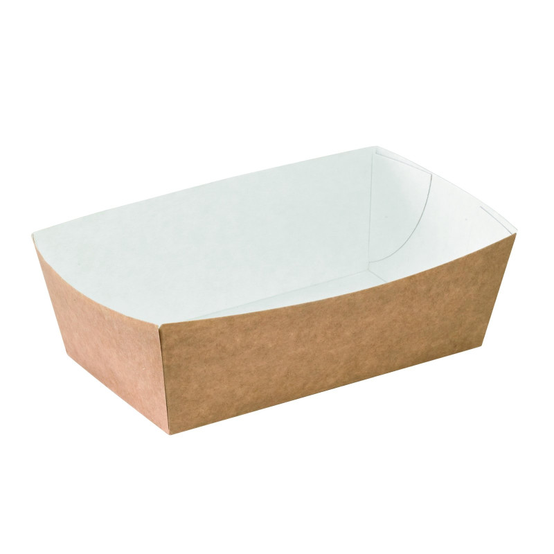 Barquette en carton kraft 750 ml 14,5 x 8 x 5,2 cm - 100 unités