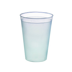Gobelet plastique PP réutilisable "Optimal" 195 ml Diam: 6,5 cm 6,7 x 4,3 x 8,7 cm - 40 unités