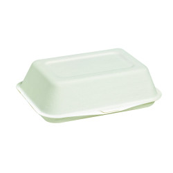 Coquille blanche en pulpe 450 ml 17 x 12,5 x 5 cm - 50 unités