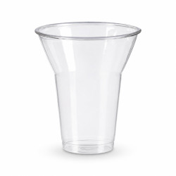 Pot/Coupe plastique PET 360 ml Diam: 9,5 cm 9,5 x 4,7 x 11,2 cm - 50 unités