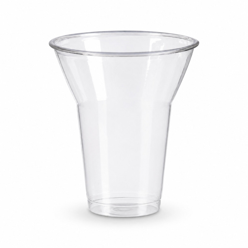 Pot/Coupe plastique PET 360 ml Diam: 9,5 cm 9,5 x 4,7 x 11,2 cm - 50 unités