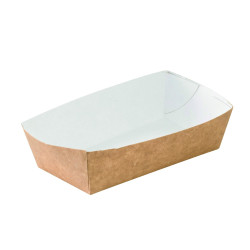Barquette en carton kraft 350 ml 12 x 6 x 3,7 cm - 100 unités
