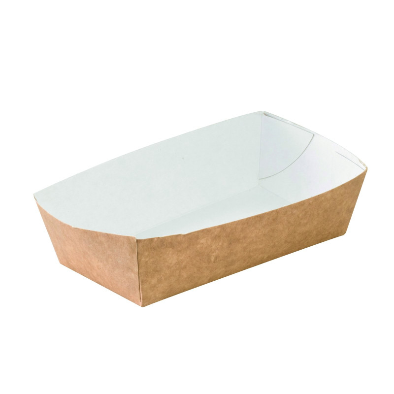 Barquette en carton kraft 350 ml 12 x 6 x 3,7 cm - 100 unités