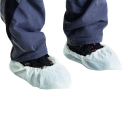 Surchaussure non tissé blanche  L310x110 mm - 100 unités