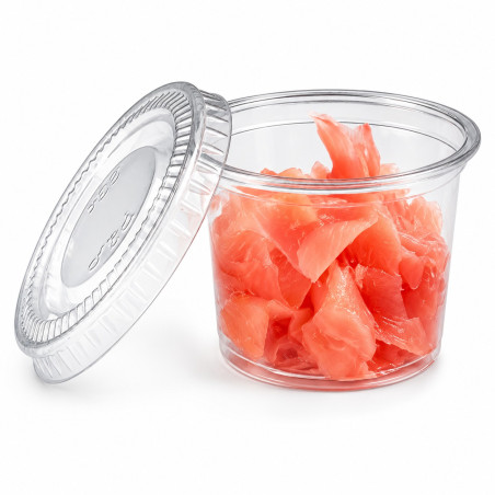 Couvercle PET plat transparent Diam: 4,5 cm 4,5 cm - 100 unités