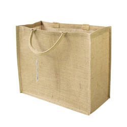 Sac cabas en jute brun 450x220mm H370mm - 5 unités