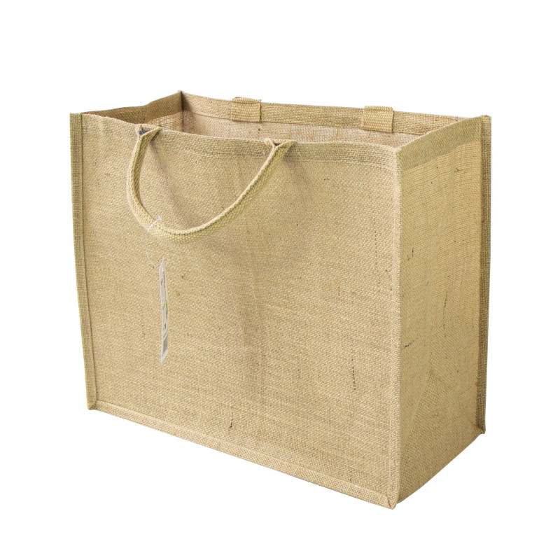 Sac cabas en jute brun 450x220mm H370mm - 5 unités