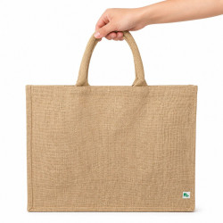 Sac cabas en jute brun 450x220mm H370mm - 5 unités