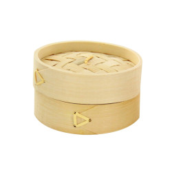 Mini cuiseur vapeur bambou avec couvercle "Dimys" Diam: 10 cm 10 x 6 cm - 100 unités