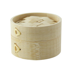 Mini cuiseur vapeur bambou avec couvercle "Dimys" Diam: 7 cm 7 x 7 x 5 cm - 10 unités
