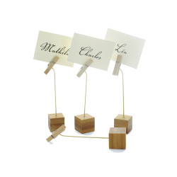 Porte étiquette en bambou "Nak" 2,5 x 2,5 x 12 cm - 12 unités