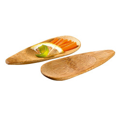 Cuillère goutte bambou "Pattaya" 10 x 4 cm - 24 unités