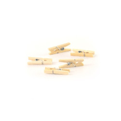Mini pince à linge bois 2,5 cm - 100 unités