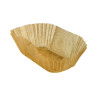 Caissette papier de cuisson ovale brune siliconée 17,5 x 13 x 3,8 cm - 100 unités