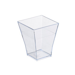 Verrines pyramidales PS transparentes “Taïti” – parfaites pour présenter vos créations, lot de 30