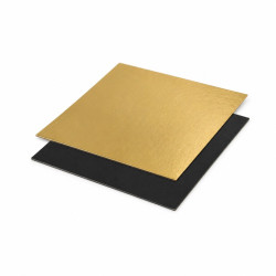 Plaque carton rectangulaire double face or/noir 20 x 30 cm - 50 unités