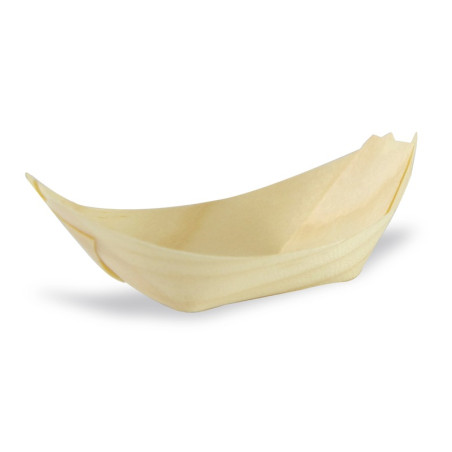 Barquette bateau bois 7,5 x 5 x 1,5 cm - 50 unités