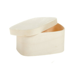 Boîte bois rectangulaire avec couvercle 240 ml 11 x 8 x 5,5 cm - 10 unités
