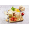Boîte sandwich carton brun fenêtre PLA 12,5 x 7,7 x 7,2 cm - 50 unités