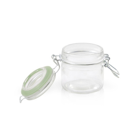 Mini Bocal Réutilisable en Verre, avec Joint Silicone 100 ml