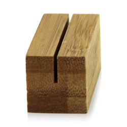Porte menu en bambou 5,6 x 2 x 2 cm - 10 unités