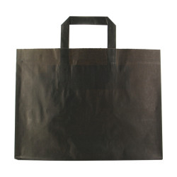 Sac cabas papier kraft brun imprimé noir 32 x 22 x 24 cm - 250 unités