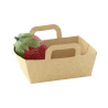 Mini panier en carton kraft 9,5 x 7 x 3,5 cm - 100 unités
