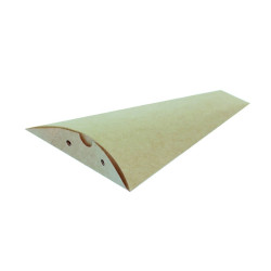 Boîte à crêpe triangulaire carton kraft 12 x 16 cm - 100 unités