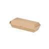Boîte hot dog carton kraft brun microcannelé 20,8 x 7,5 x 7 cm - 25 unités