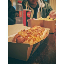 Boîte hot dog carton kraft brun microcannelé 20,8 x 7,5 x 7 cm - 25 unités