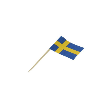 Pic drapeau Suède 6,5 cm - 500 unités