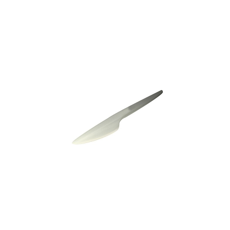 Couteau plastique PS blanc emballé 16 cm x 1000 unités